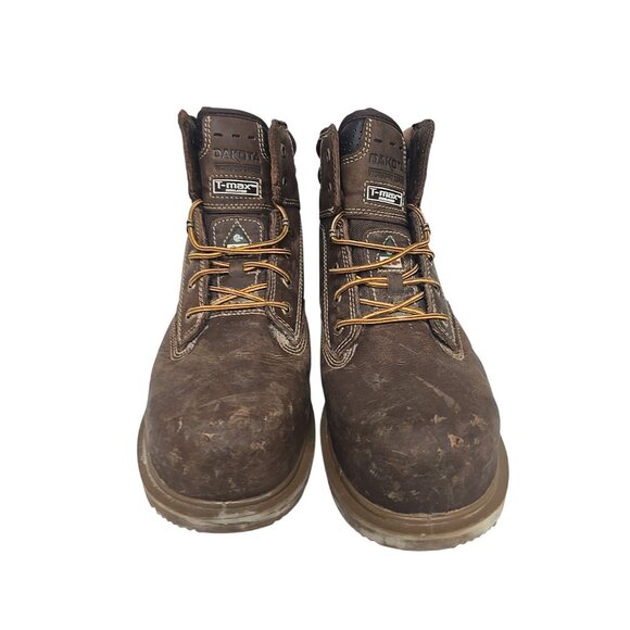 Dakota Men's 6'' Quad Comfort Steel Toe Comp Plate Work Boots 6114 Brown 12W - Picture 6 of 7